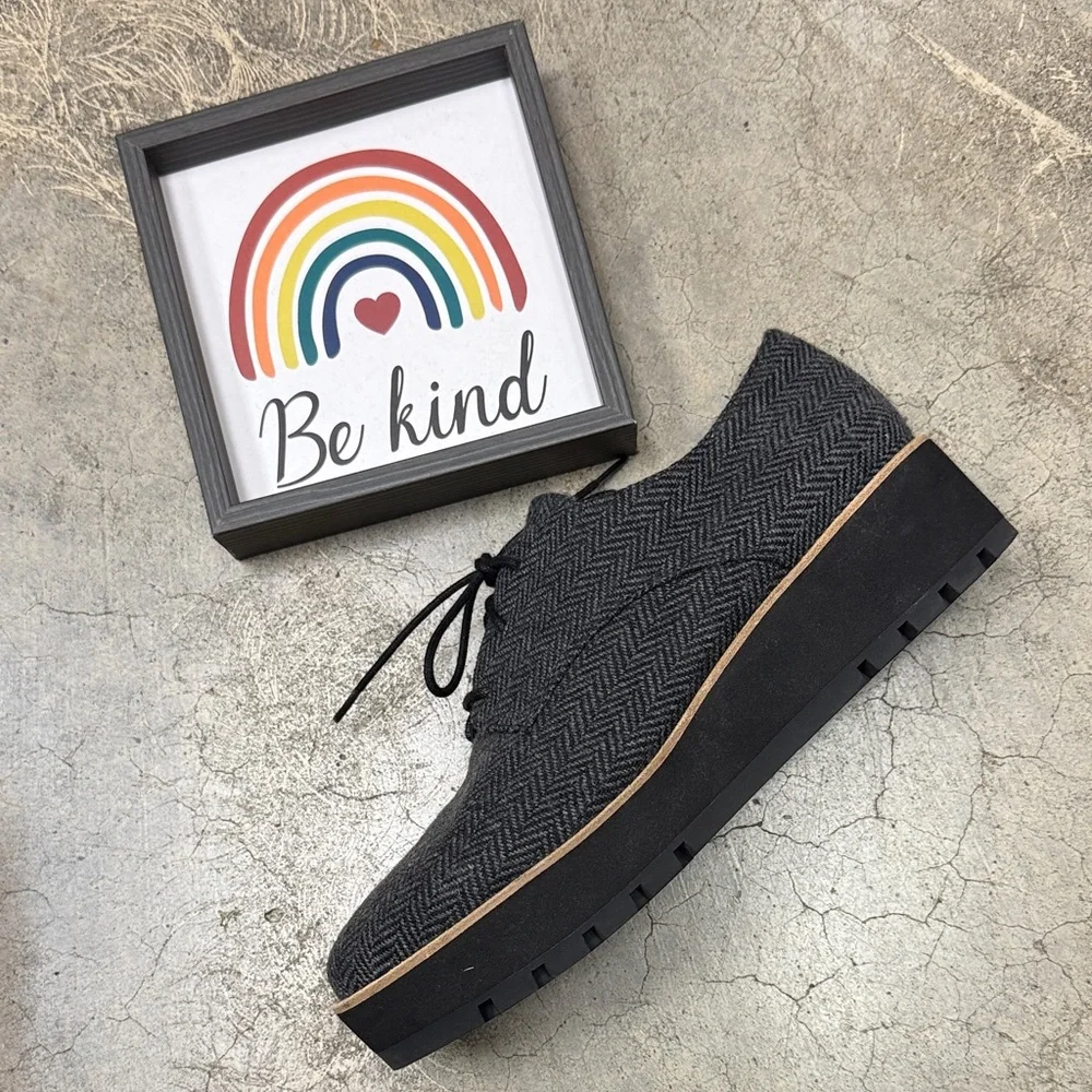 * Eileen Fisher Eddy platform Oxford shoes Herringbone